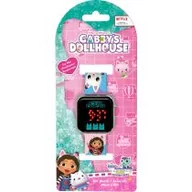 Zabawki interaktywne dla dzieci - Zegarek cyfrowy LED Koci Domek Gabi. Gabby`s Dollhouse GD00019 Kids Euroswan - miniaturka - grafika 1