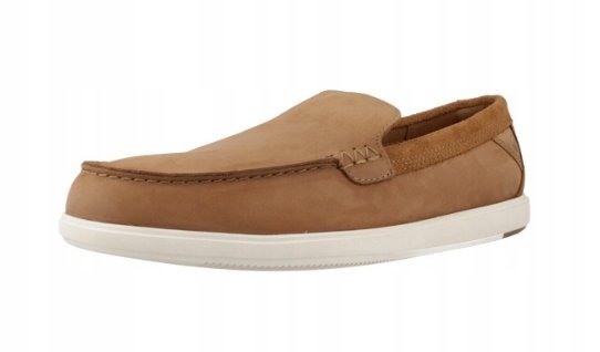 Clarks Półbuty Skórzane Brązowe Wsuwane 42,5 Ż7O