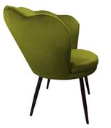 Fotele - ATOS Fotel Muszelka BL75 zielona oliwka nogi czarne - miniaturka - grafika 1