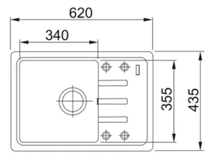FRANKE BLISS BSG 611-62 114.0676.316 kamienny szary - Zlewozmywaki - miniaturka - grafika 3