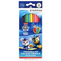 Kredki ołówkowe 12 kolorów trójkątne  Psi Patrol Aqua STARPAK 520558 - Przybory szkolne - miniaturka - grafika 1