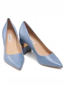 Czółenka - Guess Czółenka Damskie Niebieskie ze Skóry Naturalnej Szpilka 37 Gpb - GUESS - miniaturka - grafika 1