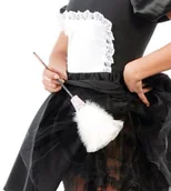 Dodatki do strojów karnawałowych - GO Miotełka pokojówki biała YS-4020C - miniaturka - grafika 1