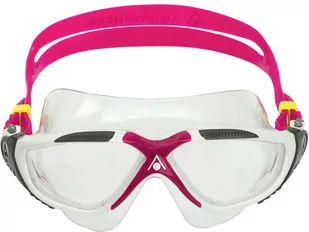 Aquasphere okulary Vista jasne szkła white-raspberry - Pływanie - miniaturka - grafika 1