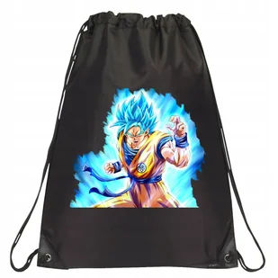 P007 PLECAK WOREK NA BUTY DRAGON BALL SUPER SON GOKU SUPER SAIYAN BLUE - Torby szkolne - miniaturka - grafika 1