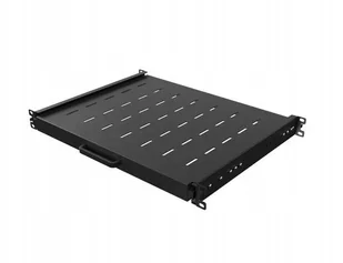 WYSUWANA PÓŁKA DO SZAF RACK 19" 350MM CZARNA LANBERG 1U/445X350MM UDŹWIG DO 35KG, MONTAŻ 4PUNKTOWY AK-1020-B - Akcesoria do szaf serwerowych - miniaturka - grafika 1
