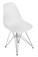 Fotele i krzesła biurowe - D2.Design Krzesło P016 PP light grey, chromowane nogi 80582 - miniaturka - grafika 1