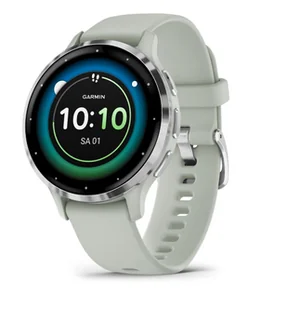 Garmin Venu 3S 010-02785-01 - 41mm - srebrny bezel ze stali nierdzewnej w kolorze Sage Grey i silikonowym paskiem - Smartwatch - miniaturka - grafika 1