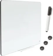 Tablice i flipcharty - Bezramowa tablica suchościeralna magnetyczna czarne obrzeże 100x70 cm w zestawie z półką, pisakiem oraz 3 magnesami! - miniaturka - grafika 1