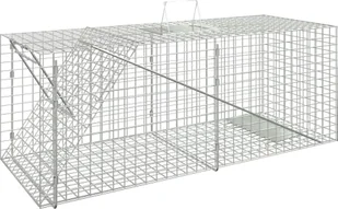vidaXL Pułapka na zwierzęta, 64,5x25x26,5 cm, galwanizowane żelazo - Zwalczanie i odstraszanie szkodników - miniaturka - grafika 1