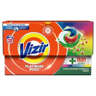 Vizir Platinum PODS Color, + Fairy Effect Kapsułki do prania, 20 prań - Środki do prania - miniaturka - grafika 1