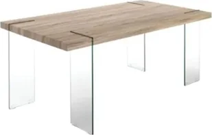 DKD Home Decor Stoły do Jadalni DKD Home Decor Przezroczysty Jasnobrązowy Szkło Orzech Drewno MDF 180 x 90 x 76 cm - Stoły - miniaturka - grafika 1