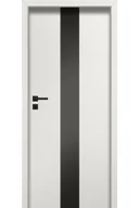 Drzwi wewnętrzne - Pol-Skone Dzwi Wewnętrzne Z Szybą Czarną Estato A02 9016 Mat - miniaturka - grafika 1