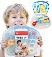 Zabawy w naśladowanie dorosłych - ZESTAW LEKARZ W WALIZCE MAŁY DOKTOR STETOSKOP LEKI - miniaturka - grafika 1