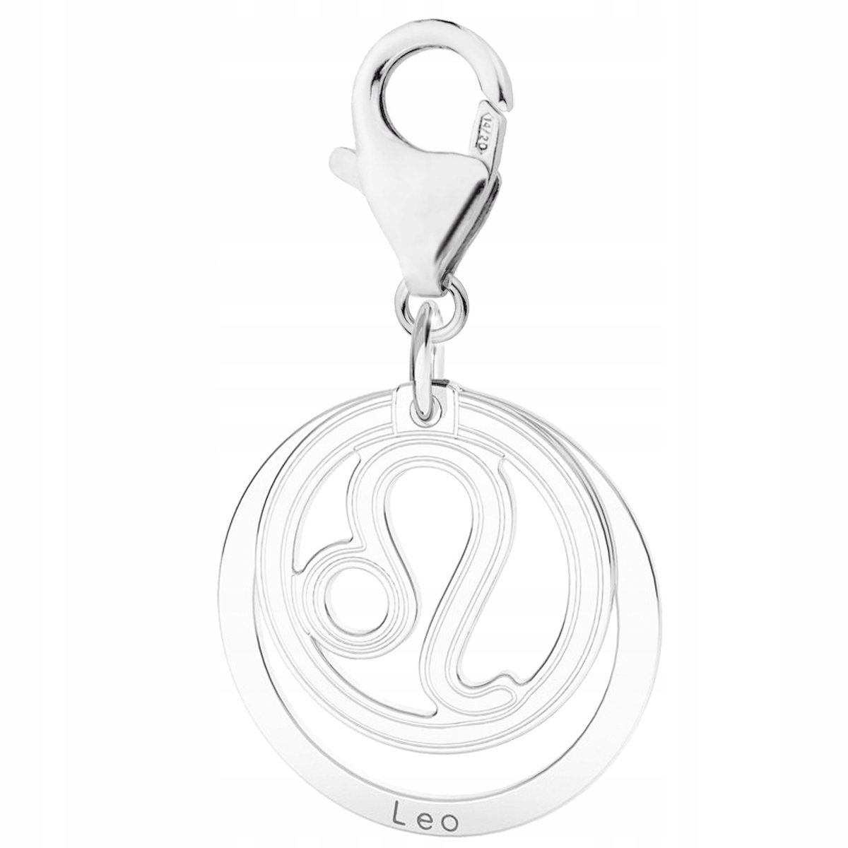 Zawieszka Srebrna ze Znakiem Zodiaku Lwa Leo Znak Zodiaku Lew SREBRO 925