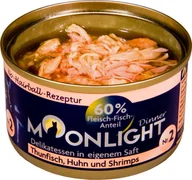Mokra karma dla kotów - Moonlight Dinner 3 Sos Tuńczyk Krewetki Kałamarnica 80G - miniaturka - grafika 1
