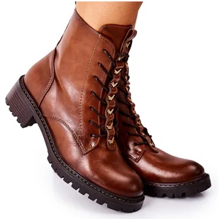 Vinceza Botki Damskie Camel Myroe brązowe - Botki damskie - miniaturka - grafika 1