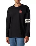 Koszule męskie - G-STAR RAW Back Gr 89 SL Loose LS R T Koszula męska, Dk Black, S - miniaturka - grafika 1