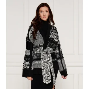 BOSS Kardigan | Oversize fit | z dodatkiem wełny - Swetry damskie - miniaturka - grafika 1