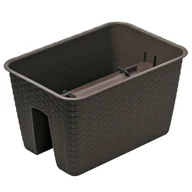 Donice - Doniczka skrzynka na poręcz Umbra na balkon taras balustrada 40cm ratan - miniaturka - grafika 1