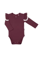 Body dla niemowląt - Dziewczęce body dł.rękaw falbanka bodowe Nicol - miniaturka - grafika 1