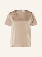 Bluzki damskie - Calvin Klein Top Satynowy beige - miniaturka - grafika 1