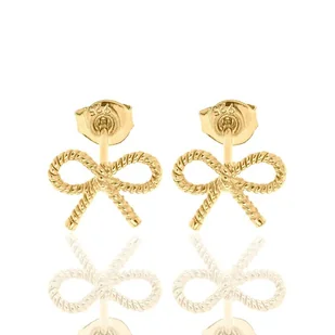 Kolczyki srebrne pozłacane kokardki - Kolczyki Kolczyki srebrne pozłacane kokardki - Kolczyki - miniaturka - grafika 1