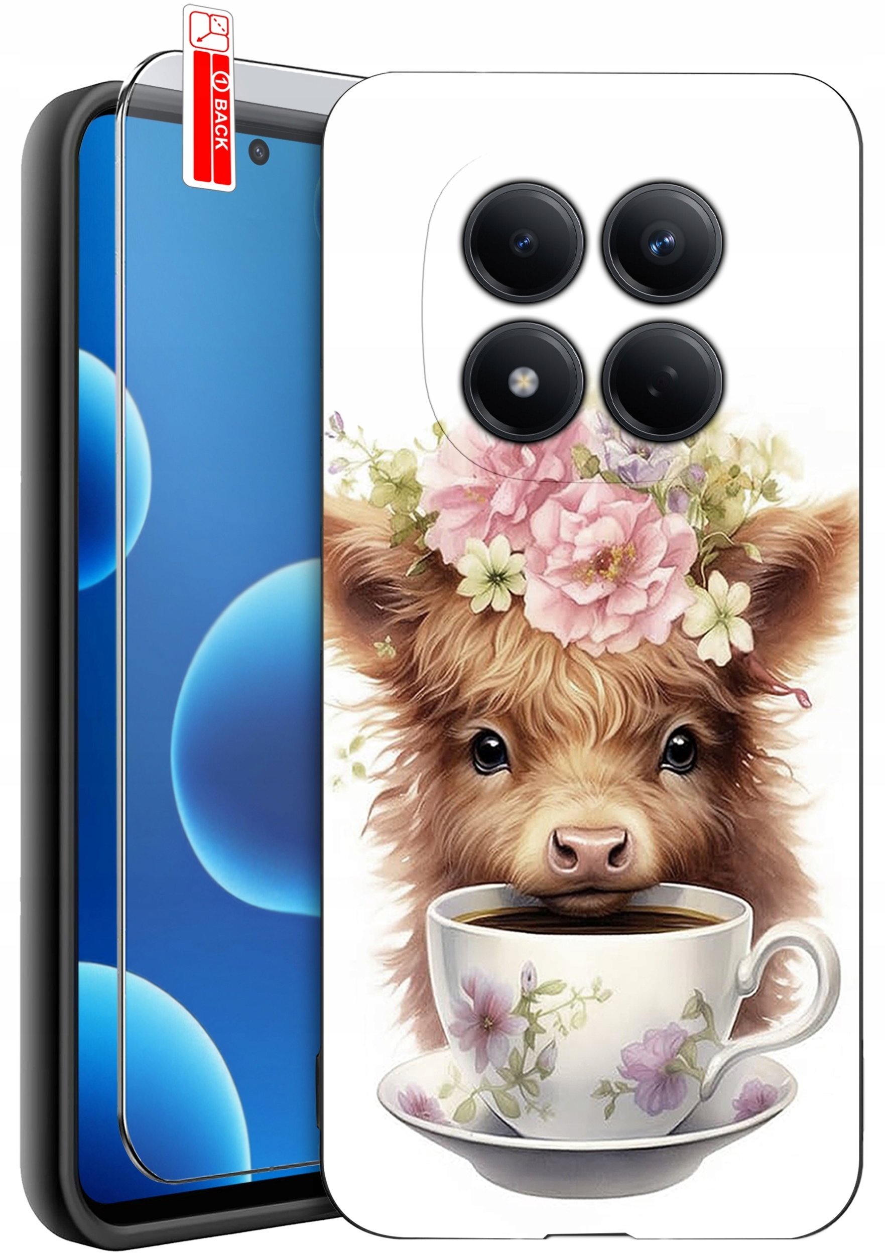 krainaGSM ETUI do Xiaomi Redmi Note 15 Pro 4G WZORY SILIKONOWE MATT CASE + SZKŁO