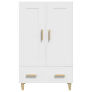 Lumarko Wysoka szafka, biała, 70x31x115 cm, materiał drewnopochodny - Szafki do salonu - miniaturka - grafika 7