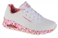 Sneakersy damskie - Skechers Uno-Loving Love 155506-WRPK damskie sneakersy, białe, rozmiar 38 - miniaturka - grafika 1