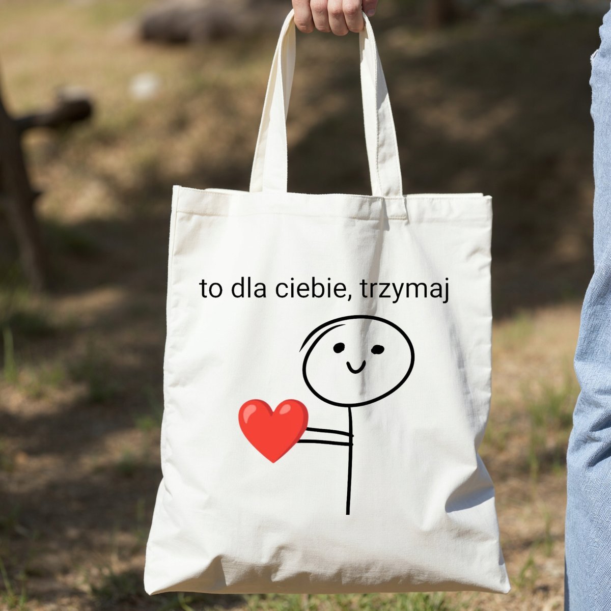 Torba z nadrukiem/bawełniana Walentynki Prezent Serce