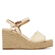 Espadryle damskie - Espadryle DeeZee E0822-4A Beżowy - miniaturka - grafika 1