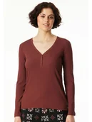 Koszulki i topy damskie - Schiesser Koszulka piżamowa w kolorze czerwonym - miniaturka - grafika 1