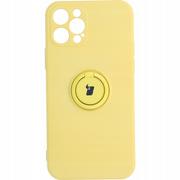 Etui i futerały do telefonów - Bizon Etui Case Silicone Ring iPhone 12 Pro żółte BCSRIP12PYW - miniaturka - grafika 1