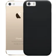 Etui i futerały do telefonów - Etui Do Iphone 5 / 5S / Se Gumowe Obudowa Czarne Matowe Silikon Pokrowiec - miniaturka - grafika 1