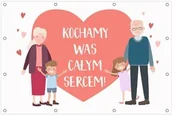 Pomoce naukowe - Kochamy Was całym sercem- Baner do szkoły i przedszkola - miniaturka - grafika 1