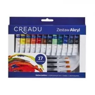 Farby i media malarskie - Zestaw Farb Akrylowych + Akcesoria 17 Elementów Creadu - miniaturka - grafika 1
