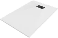 Brodziki prysznicowe - Mexen Hugo brodzik prostokątny SMC 110 x 80 cm, biały, maskownica czarna - 42108011-B - miniaturka - grafika 1