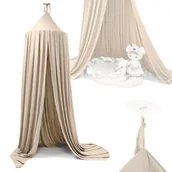 Pościel dla dzieci - Baldachim Namiot nad Łóżeczko dla Dzieci Namiot Tipi Kurtyna Wisząca Beżowa - miniaturka - grafika 1