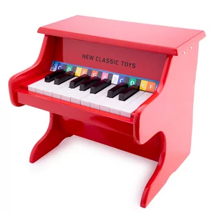 New Classic Toys, instrument muzyczny Pianino, czerwone - Instrumenty muzyczne dla dzieci - miniaturka - grafika 1