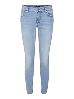 Spodnie damskie - VERO MODA Dżinsy damskie, jasnoniebieski (light blue denim), 34-S-L - grafika 1