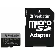 Karty pamięci - Verbatim 512GB microSDXC Pro 90MB/s - darmowy odbiór w 22 miastach i bezpłatny zwrot Paczkomatem aż do 15 dni - miniaturka - grafika 1