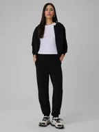 Spodnie sportowe damskie - 4F Spodnie dresowe z modalem joggery damskie - czarne XS - miniaturka - grafika 1