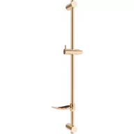 Zasłony prysznicowe - Drążek prysznicowy z mydelniczką MEXEN DF, różowe złoto, 80 cm - miniaturka - grafika 1