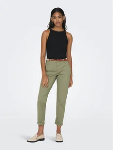 ONLY Spodnie materiałowe 15218519 Zielony Regular Fit - Spodnie damskie - miniaturka - grafika 1