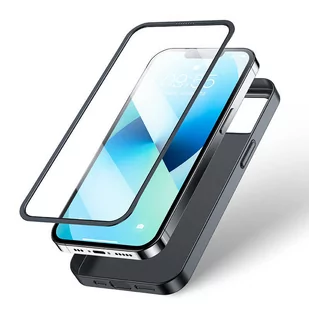 Joyroom 360 Full Case etui pokrowiec do iPhone 13 obudowa na tył i przód + szkło hartowane czarny (JR-BP927 black) - Etui i futerały do telefonów - miniaturka - grafika 4