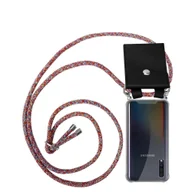 Etui i futerały do telefonów - Cadorabo łańcuszek na telefon Samsung Galaxy A50 w kolorze COLORFUL PARROT silikonowy naszyjnik ze srebrnymi pierścieniami, sznurkowym paskiem i odpinanym etui ochronnym - miniaturka - grafika 1