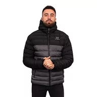 Kurtki męskie - Just Emporio Męska kurtka z kapturem dla dorosłych, czarna/Anthra, BLACK/ANTHRA, S - miniaturka - grafika 1