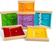 Zabawki interaktywne dla dzieci - BigJigs Rama do nauki wiązania i zapinania +3 - miniaturka - grafika 1