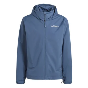 Kurtka z kapturem męska adidas TERREX MULTI RAIN.RDY niebieska IA1823 - Kurtki męskie - miniaturka - grafika 1